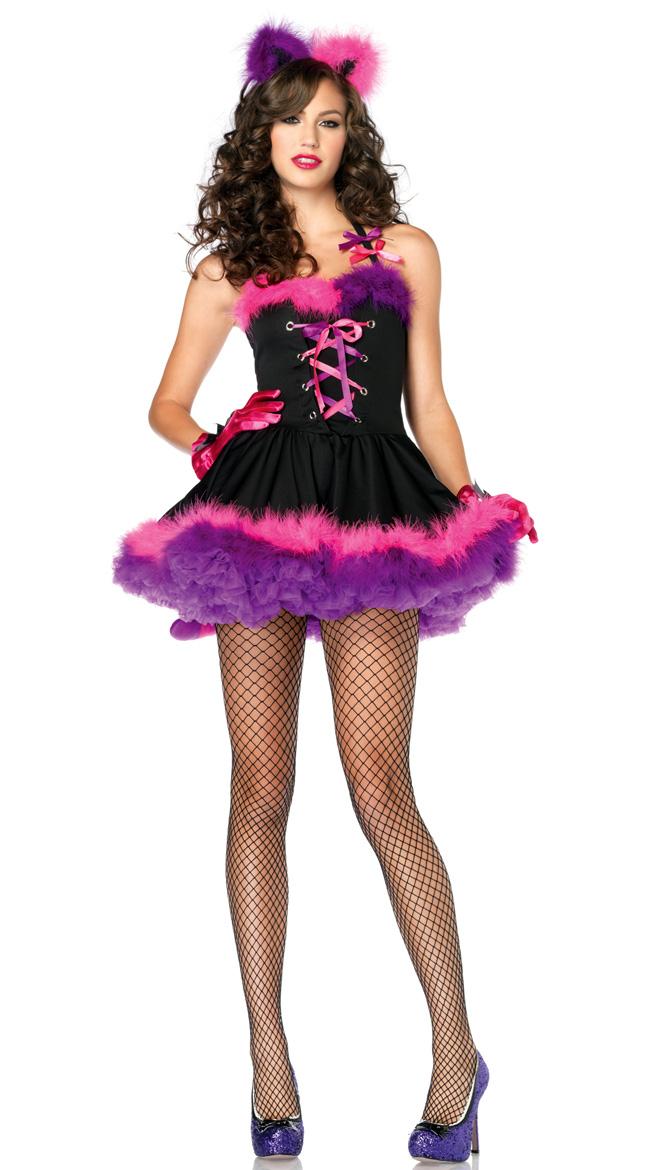 F66137 Womens Sexy Mischievous Cheshire Cat Costume